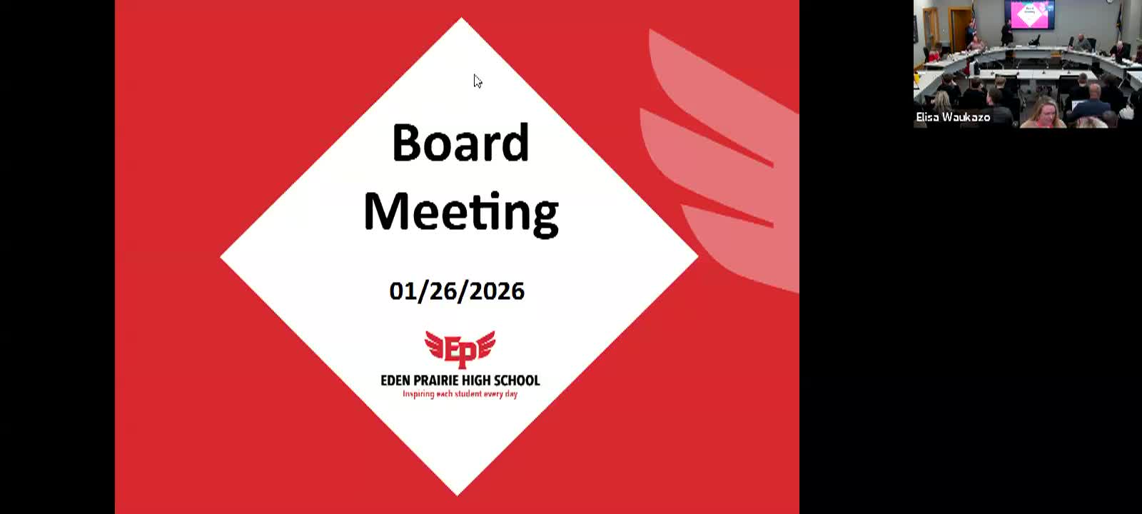 Eden Prairie Schools December 8, 2025 School Board Meeting